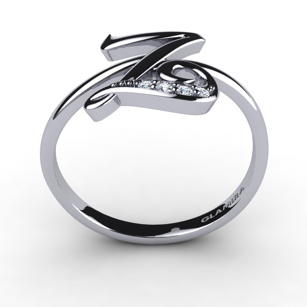 Rotondo Diamante cresciuto in laboratorio Initials Anello Z