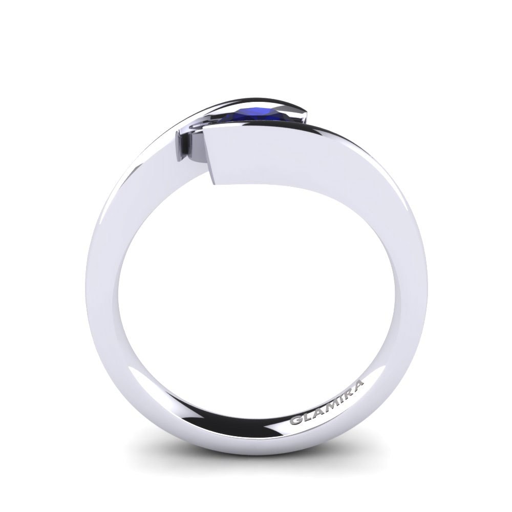 Donker Blauwe Zirkoon Verlovingsring Tonia 0.5 crt