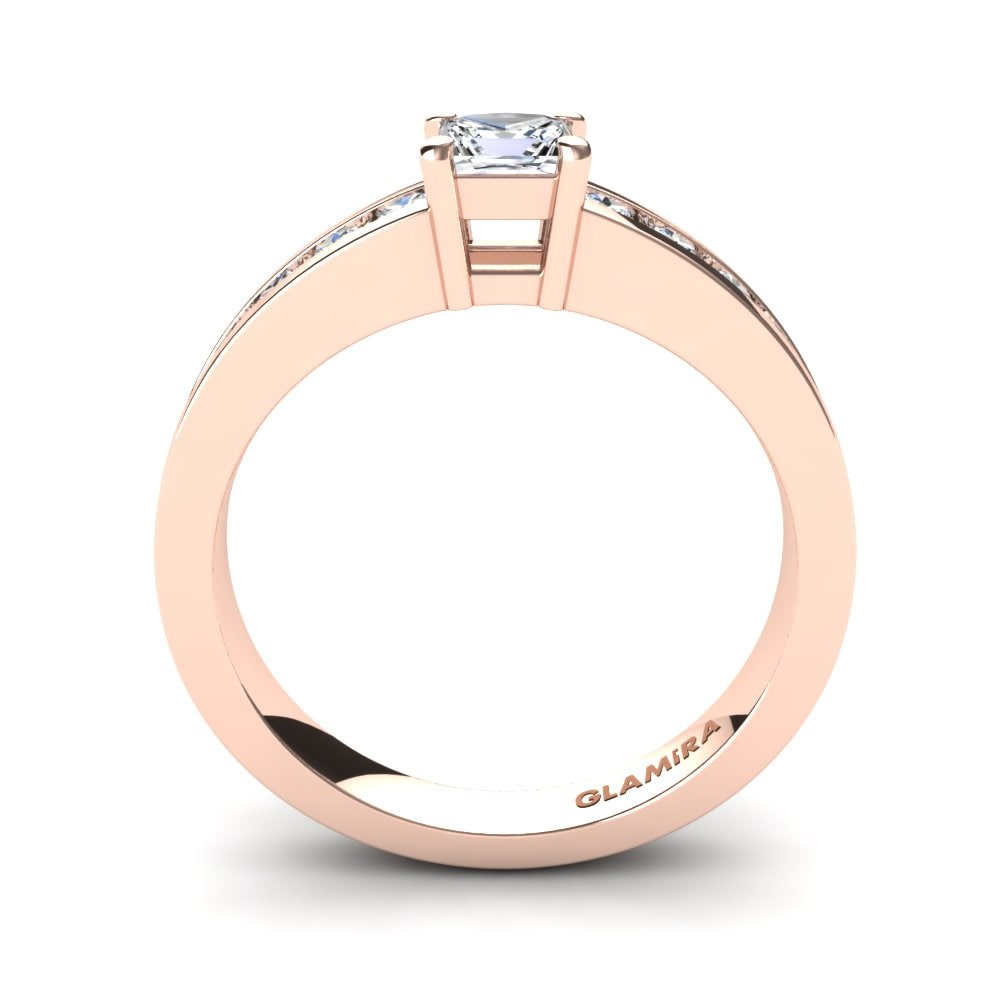Rotgold 750 Prinzess Verlobungsringe Kate 0.4 crt