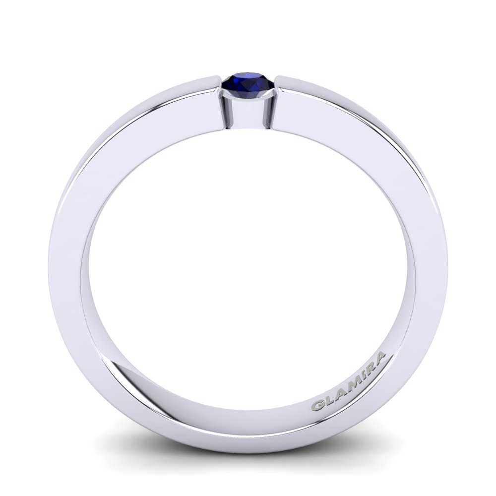 Dark Blue Zirconia Engagement Ring Lissy