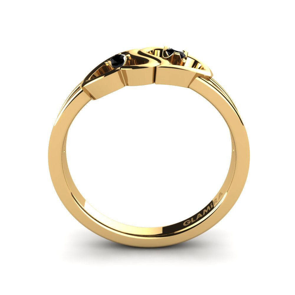14ct Yellow Gold Black Onyx Ring Mindy