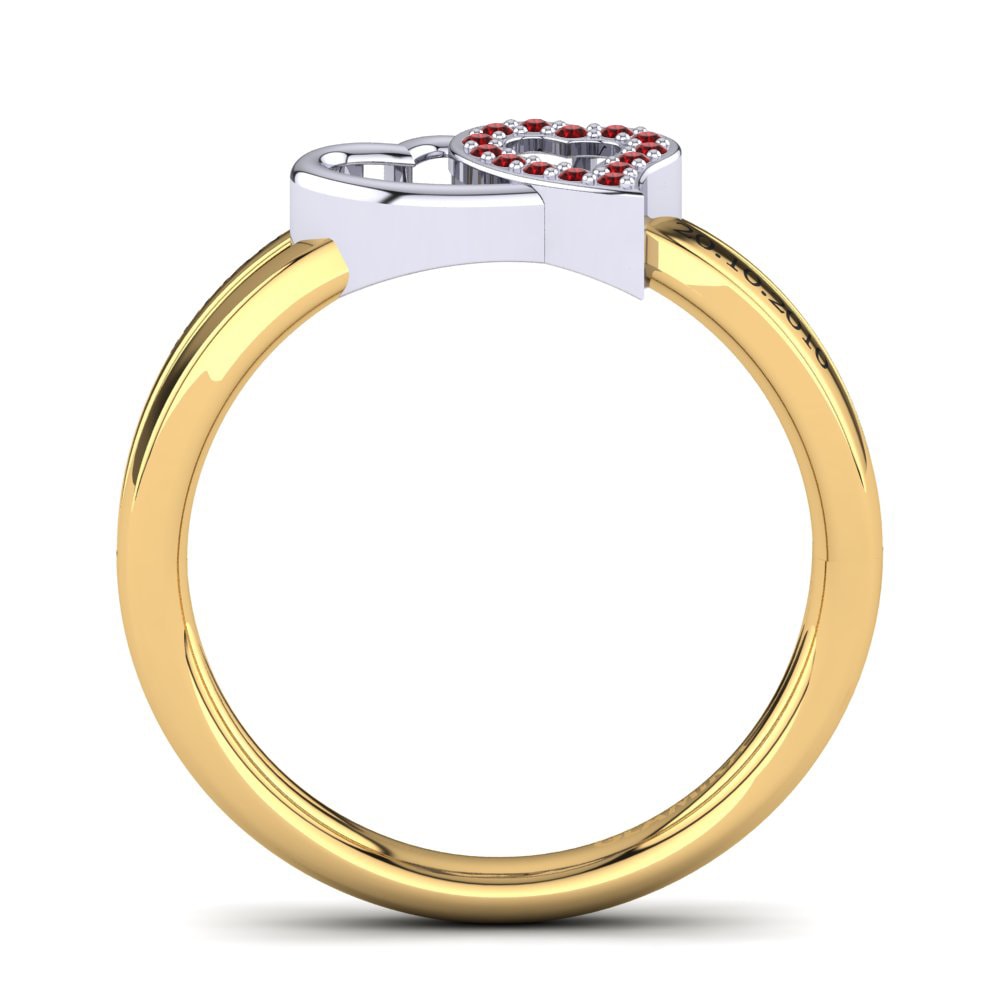 14ct Yellow & White Gold Ruby Ring Aditya