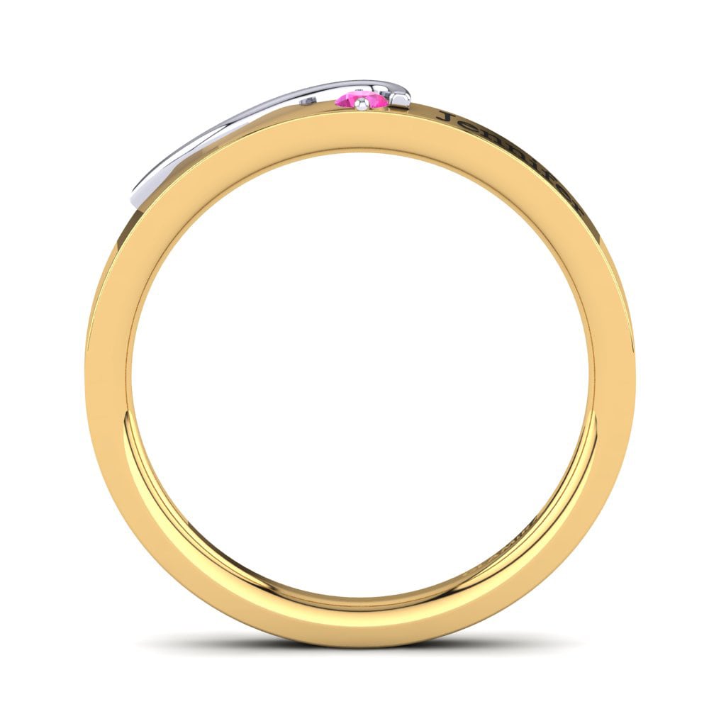 18ct Yellow & White Gold Pink Tourmaline Ring Dietmar