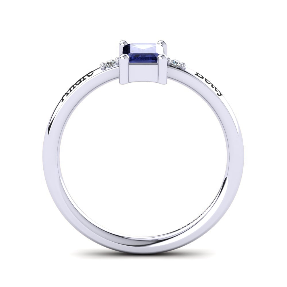 White Silver Tanzanite Ring Eliseo