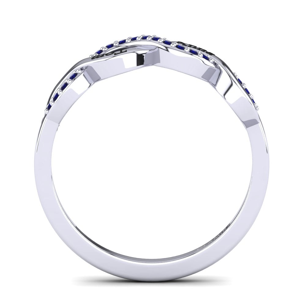 Circonita Azul Oscuro Anillo Gerwin