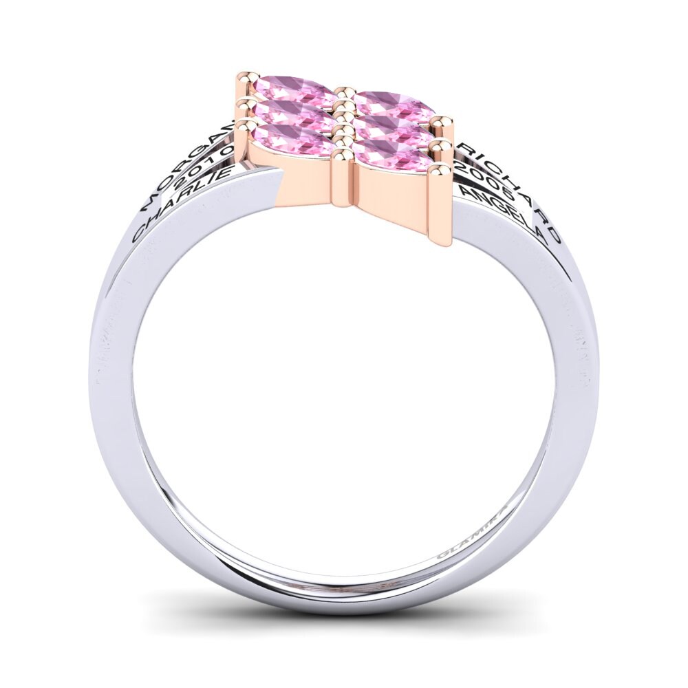 Weiss & Rotgold 750 Rosa Saphir Ringe Giachetta