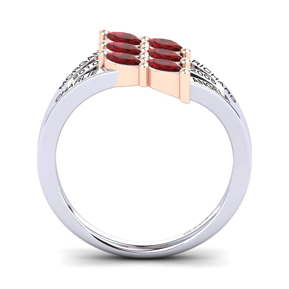 14ct White / Rose Gold Ruby Ring Giachetta