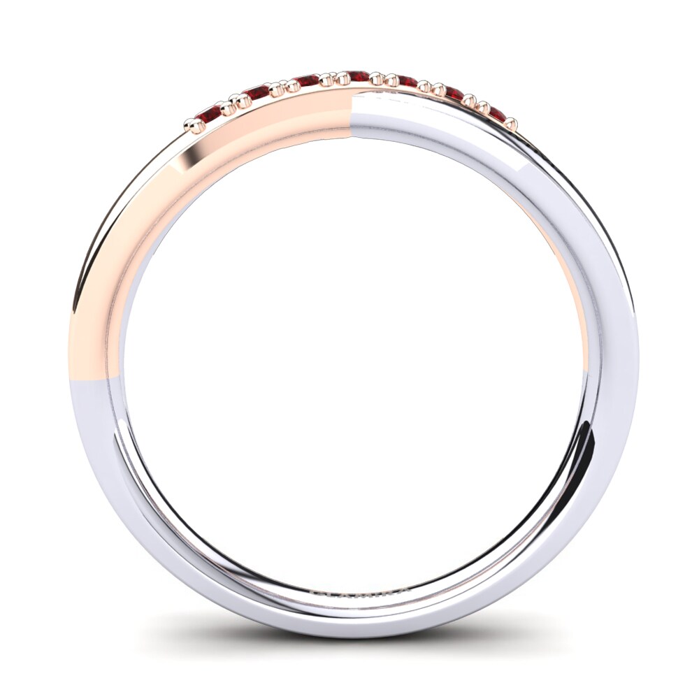 14ct White / Rose Gold Ruby Ring Jesasia