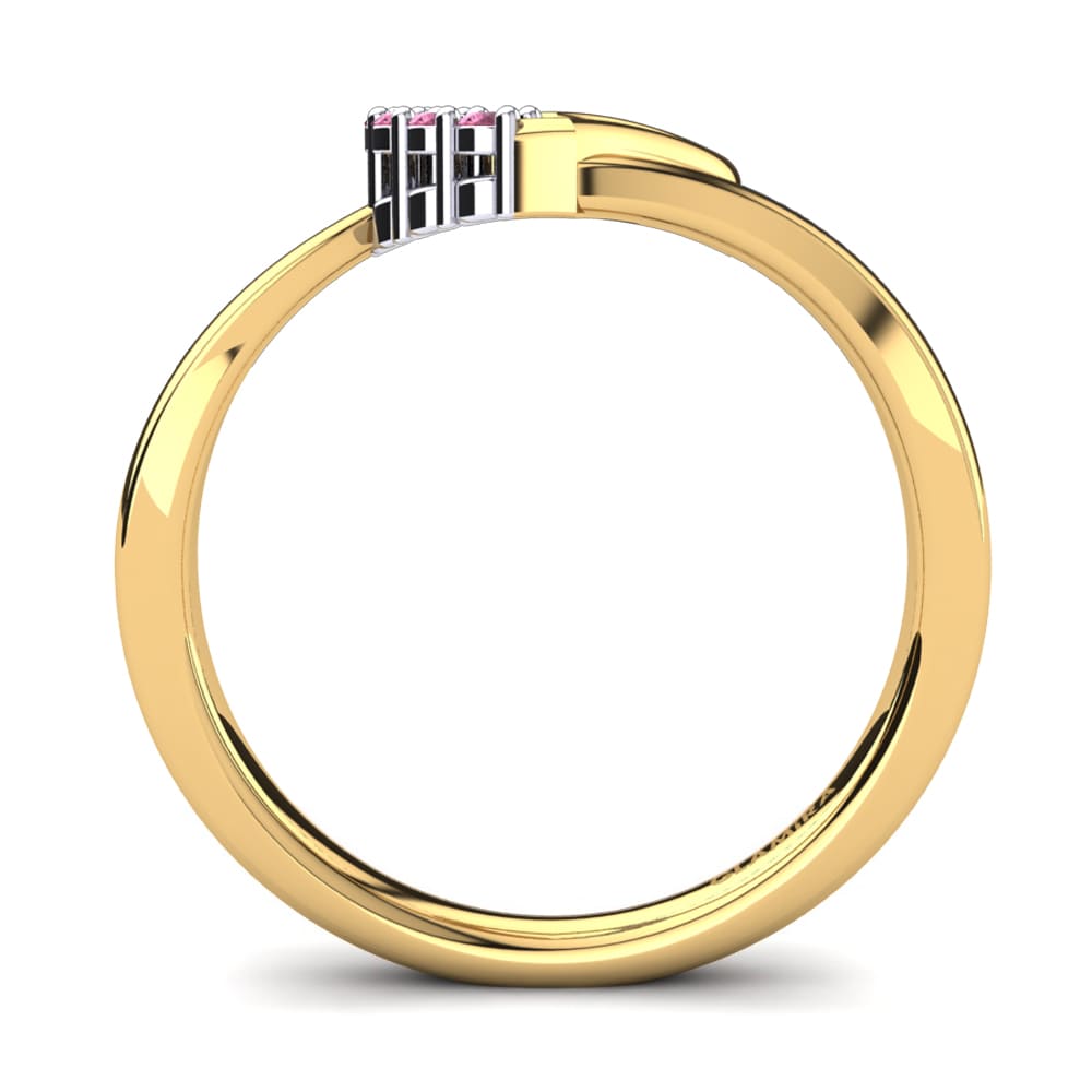 18ct Yellow & White Gold Pink Tourmaline Ring Jobina