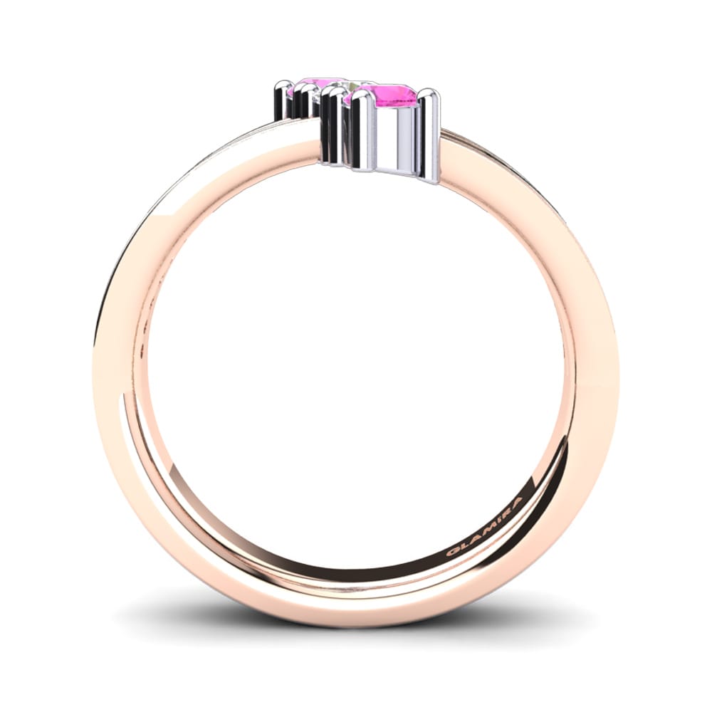 18ct Rose & White Gold Pink Tourmaline Ring Josanne