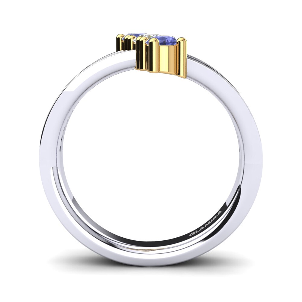 18ct White & Yellow Gold Tanzanite Ring Josanne