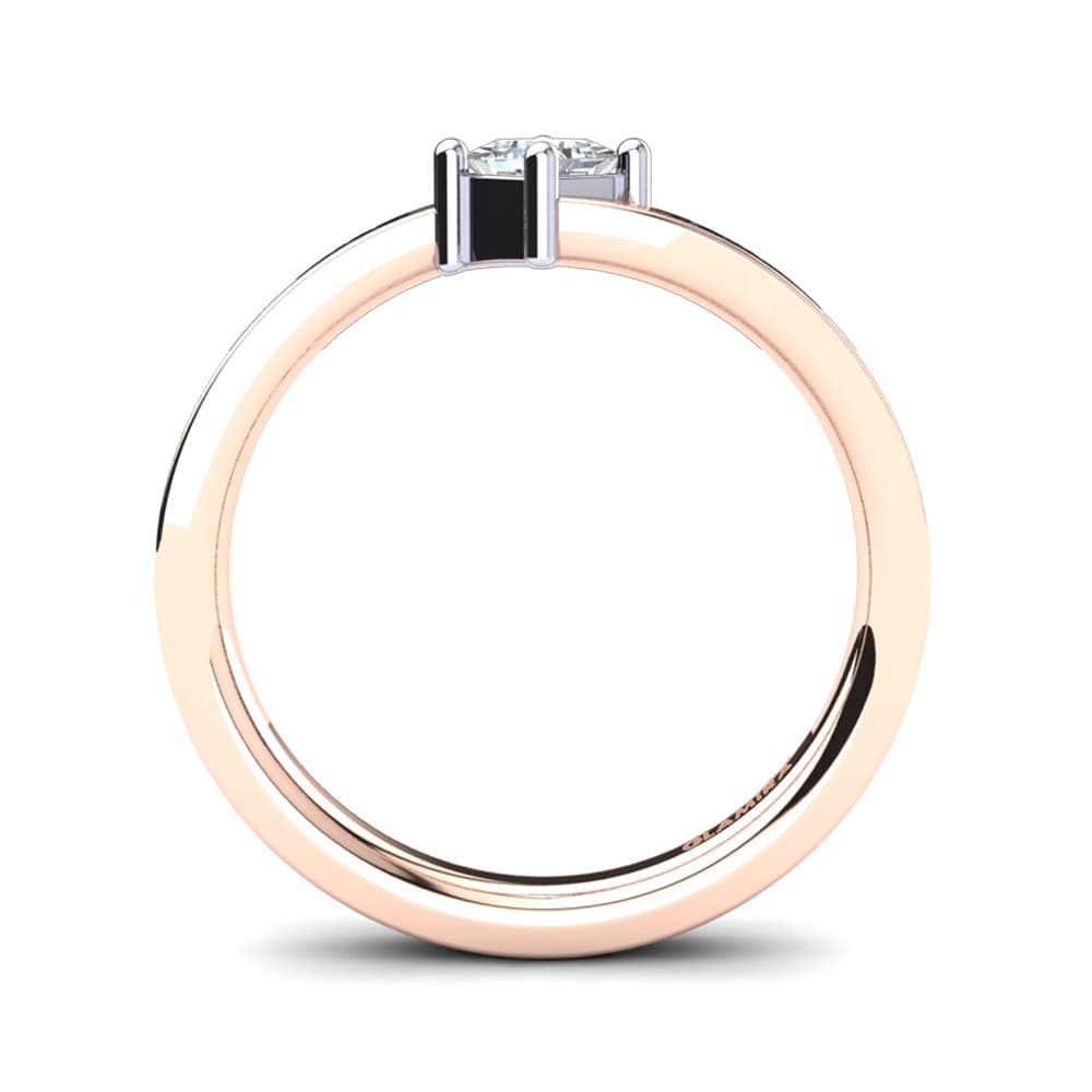14ct Rose & White Gold Diamond Ring Malvika