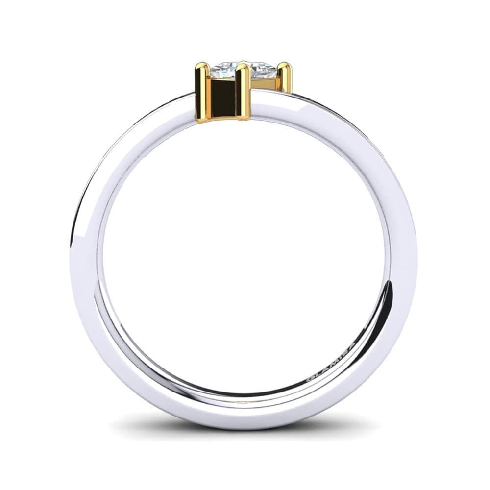 14ct White & Yellow Gold Diamond Ring Malvika