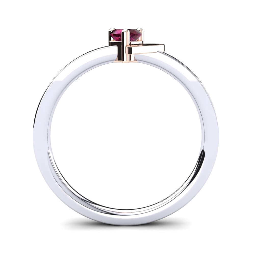 Weiss & Rotgold 750 Rhodolit-Granat Ringe Manjari