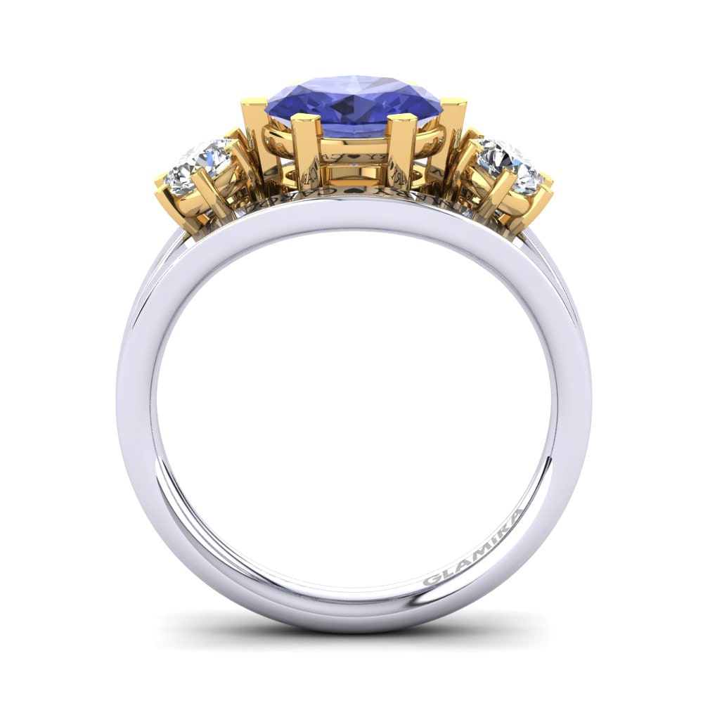 18ct White & Yellow Gold Tanzanite Ring Spencre