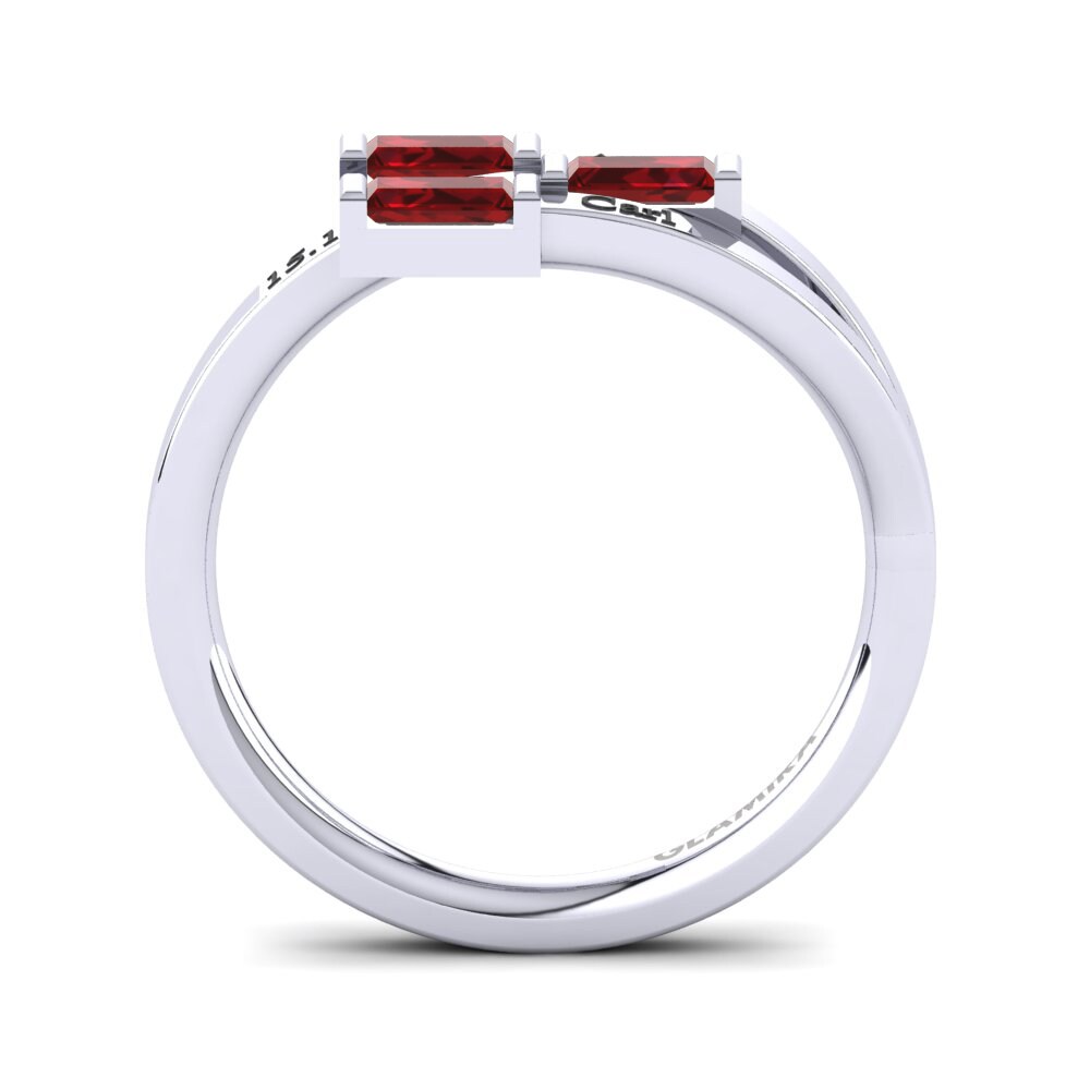 Zircone Rosso Anello Theone