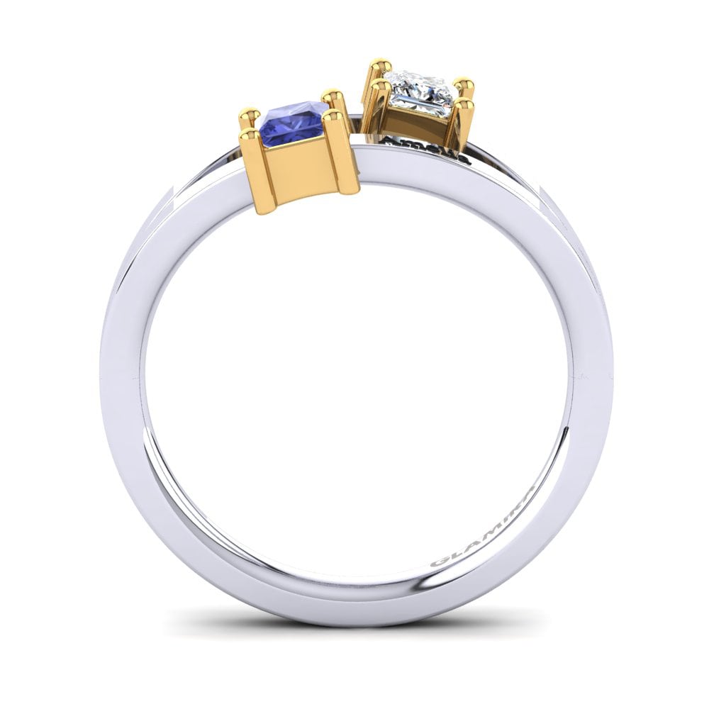 18ct White & Yellow Gold Tanzanite Ring Tishal