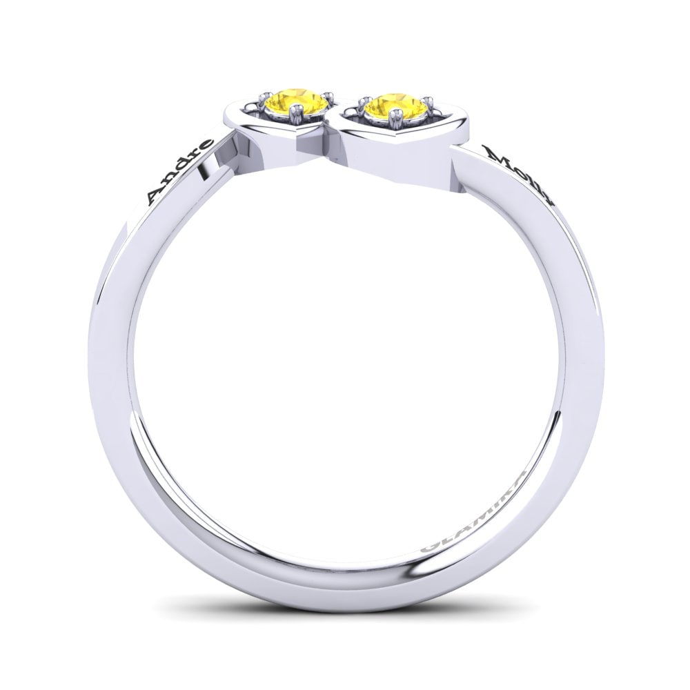 Round Yellow Sapphire Ring Toinette