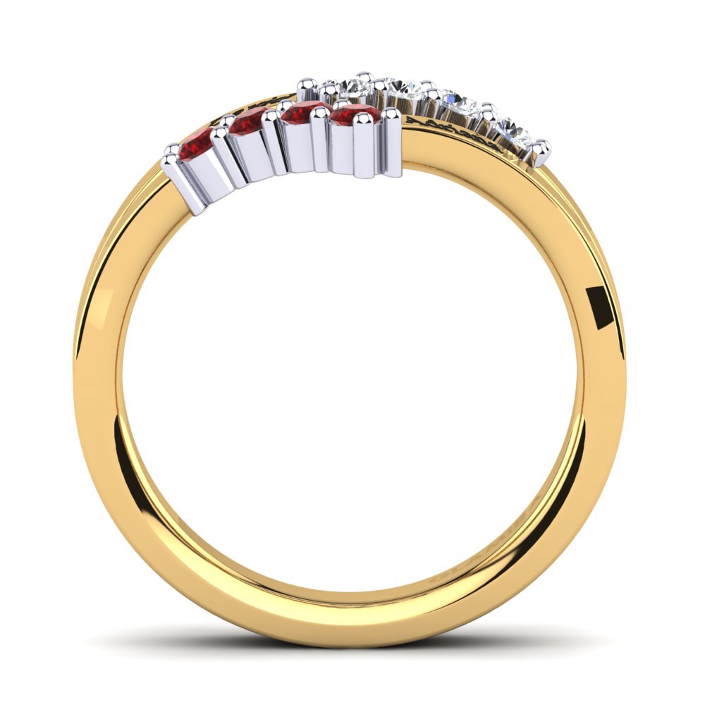 14ct Yellow & White Gold Ruby Ring Tonyetta