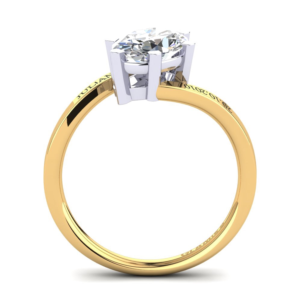14ct Yellow & White Gold Diamond Ring Urwine