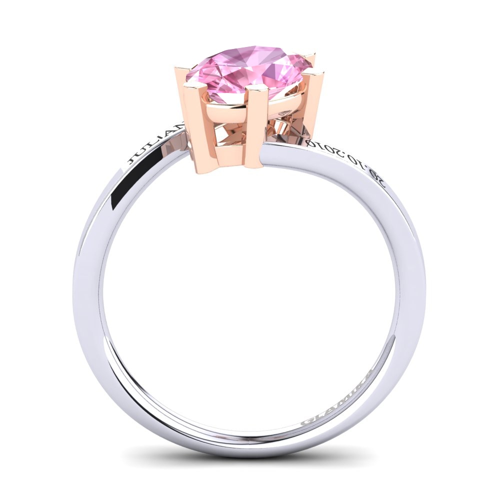 Weiss & Rotgold 750 Rosa Saphir Ringe Urwine
