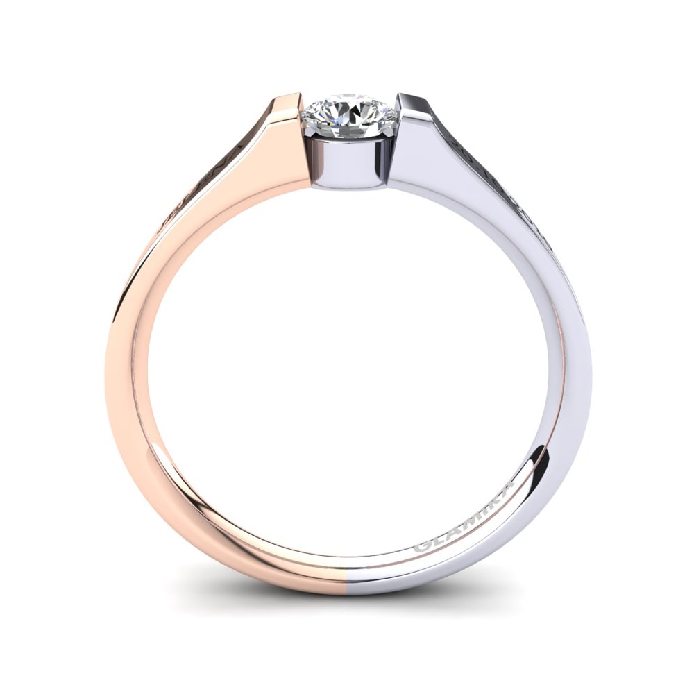 Weiss & Rotgold 750 Moissanit Ringe Vernin