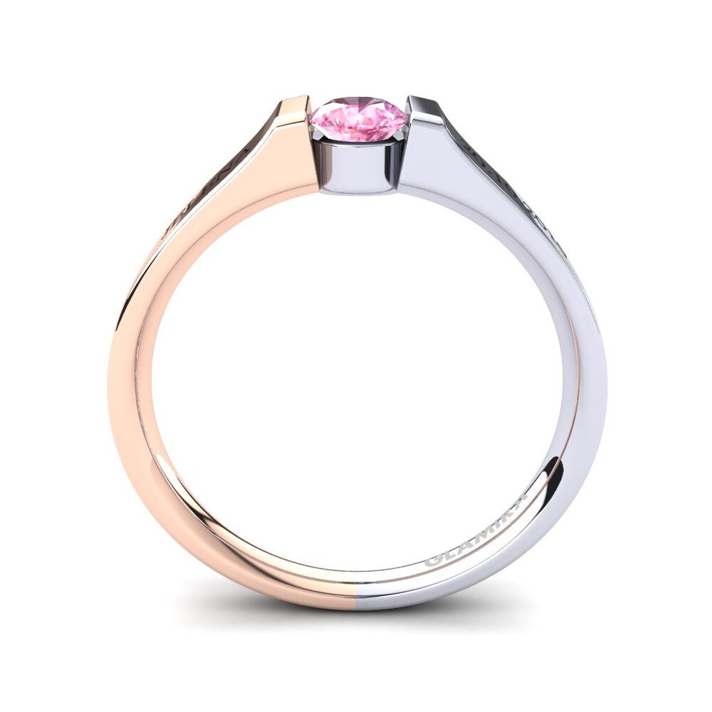 Weiss & Rotgold 750 Rosa Saphir Ringe Vernin