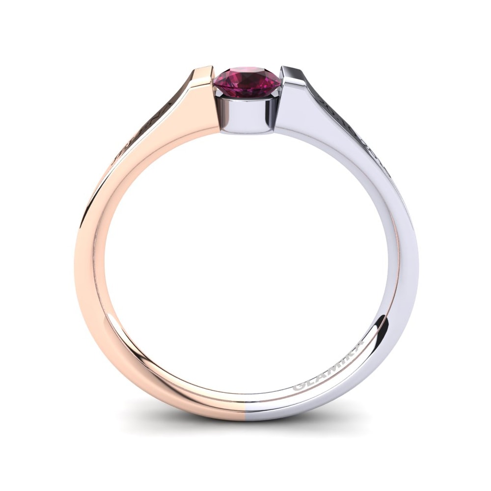 Weiss & Rotgold 750 Rhodolit-Granat Ringe Vernin