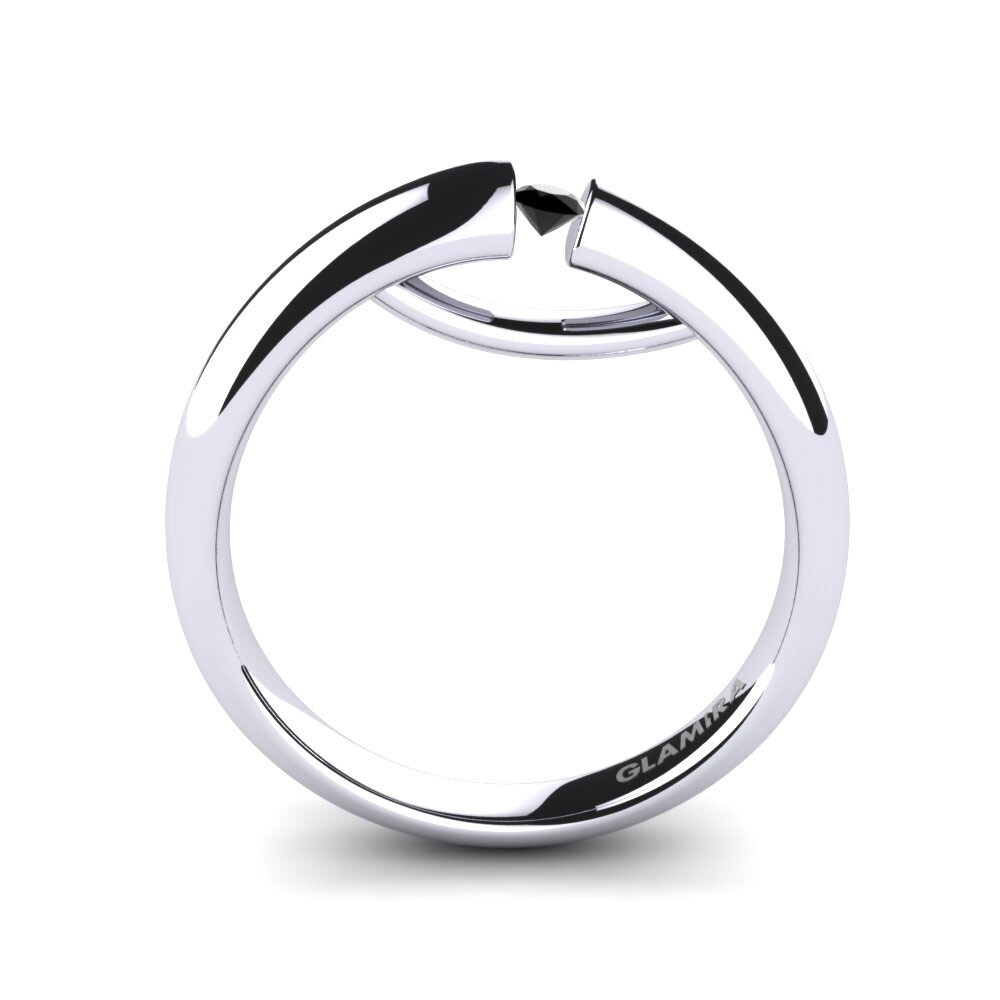 Zafiro negro Anillo de compromiso Ursula