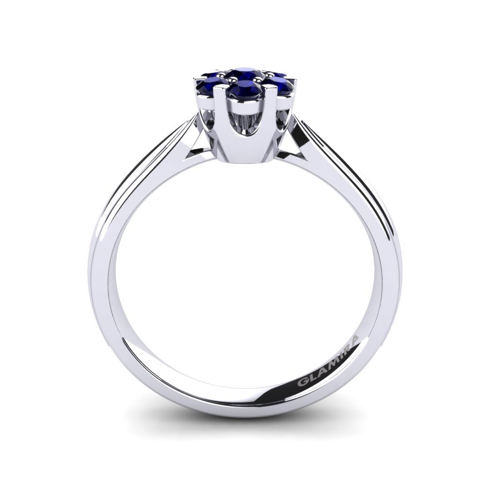 950 Palladium Sapphire Ring Venice