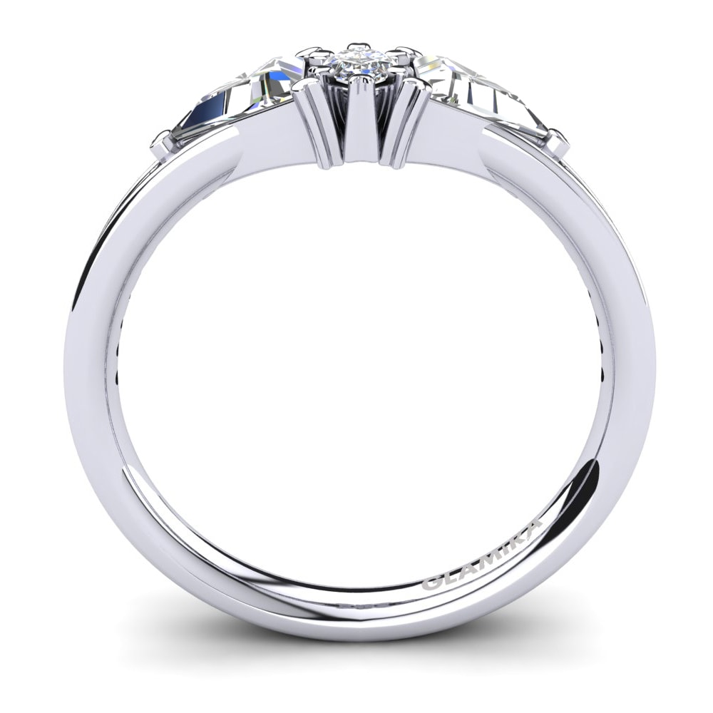 Zafiro blanco Anillo de compromiso Skyros
