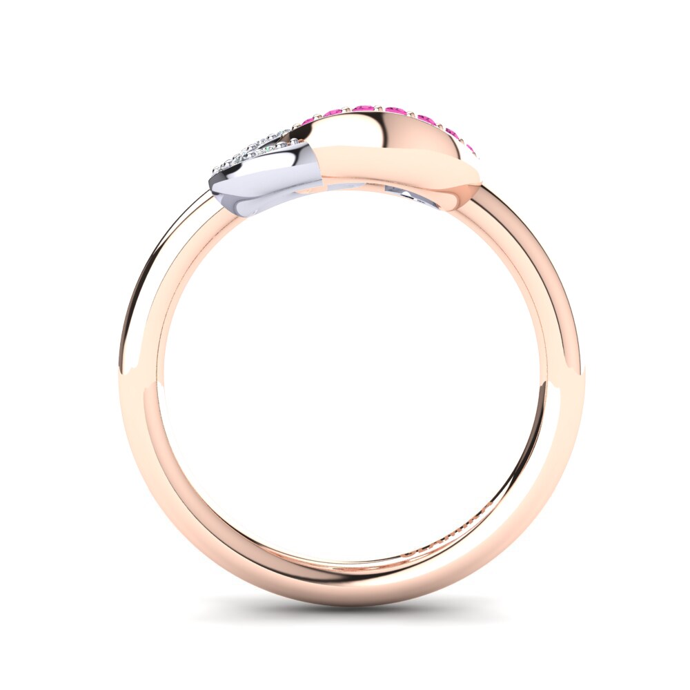 18ct Rose & White Gold Pink Tourmaline Ring Susanna