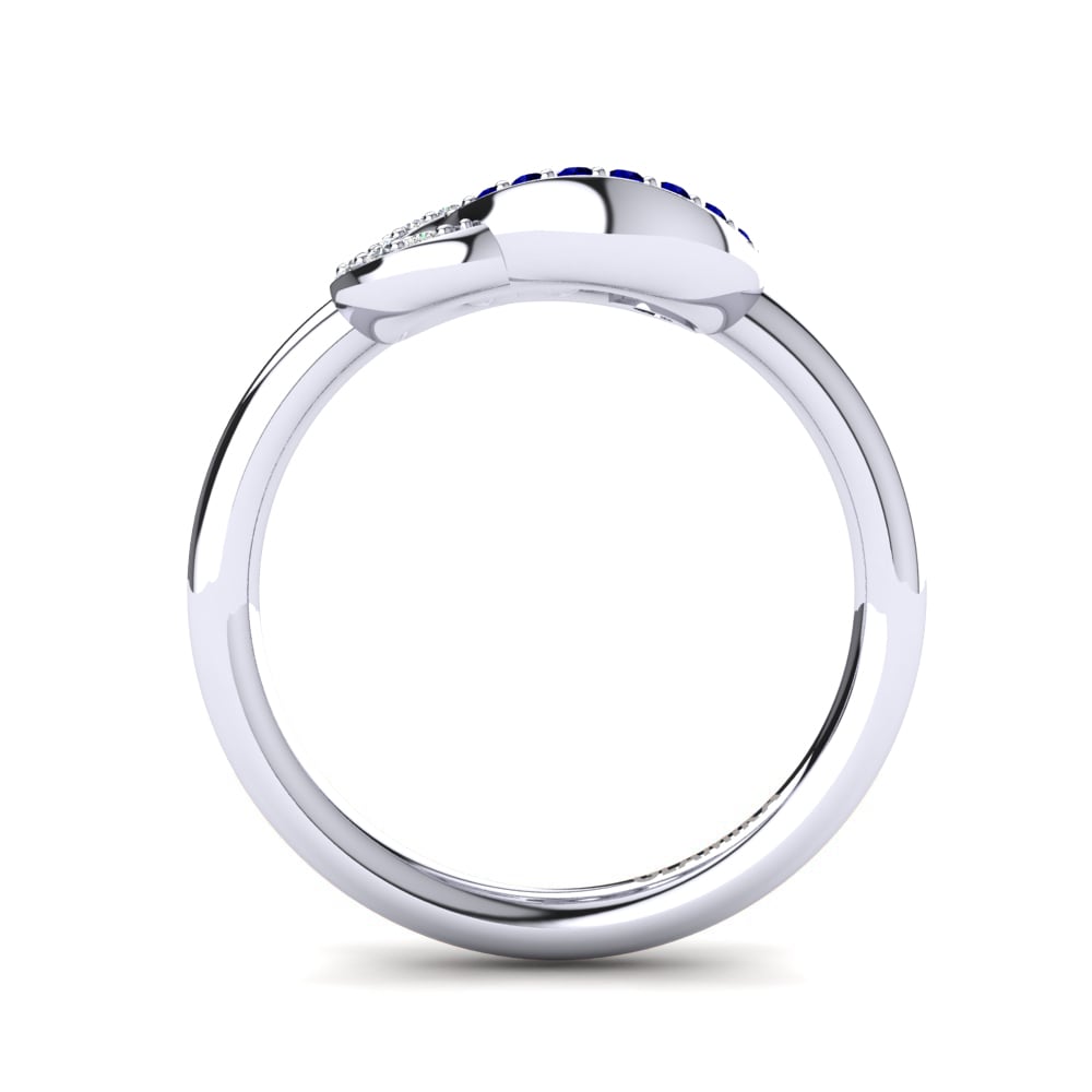 950 Palladium Sapphire Ring Susanna