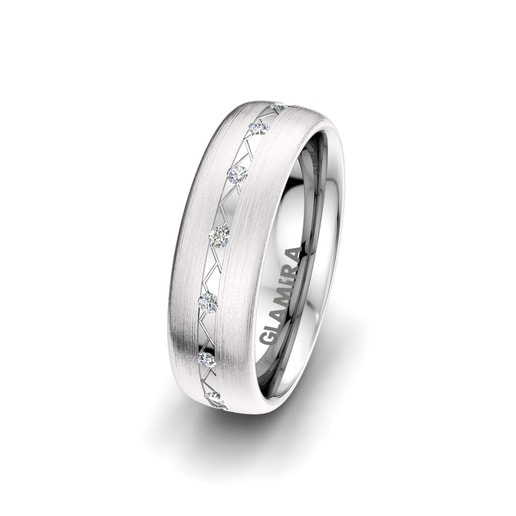 Women's Ring Gorgeous Triumph 6 mm 585 White Gold & Diamond