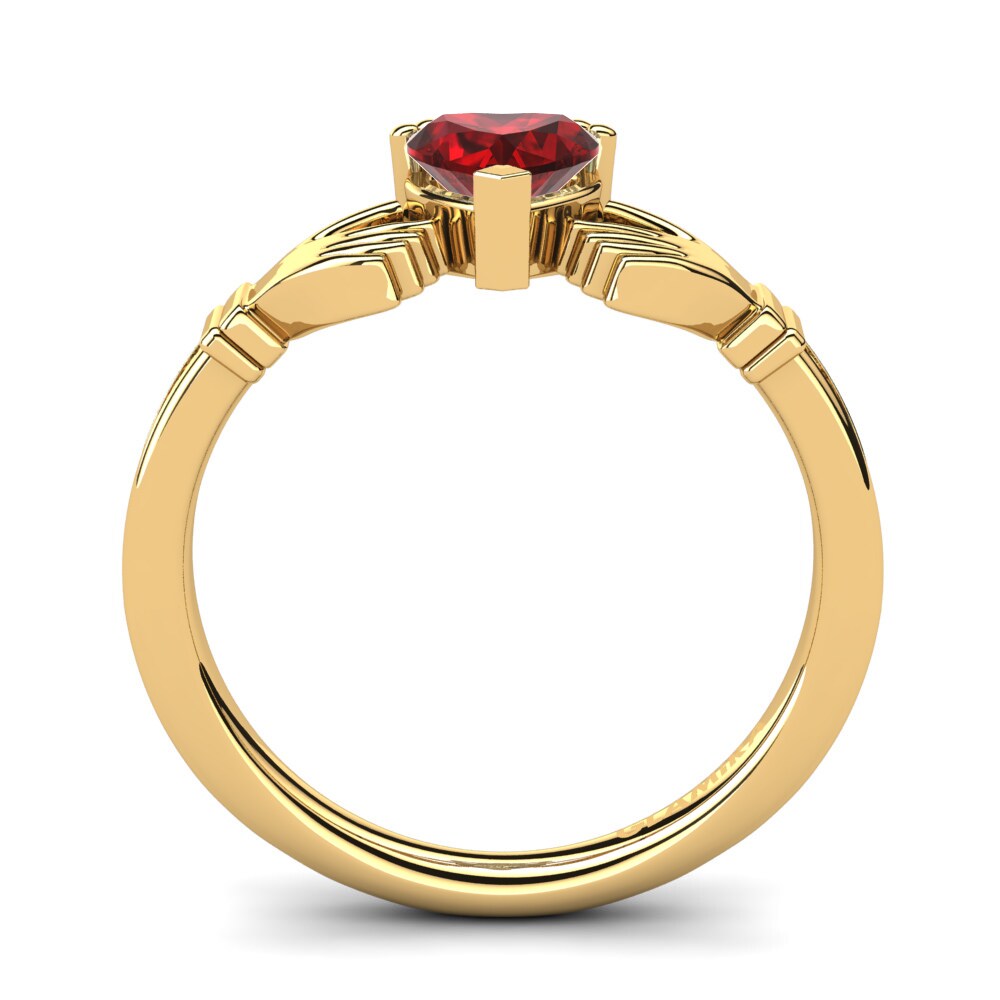 Red Zirconia Engagement Ring Tamara