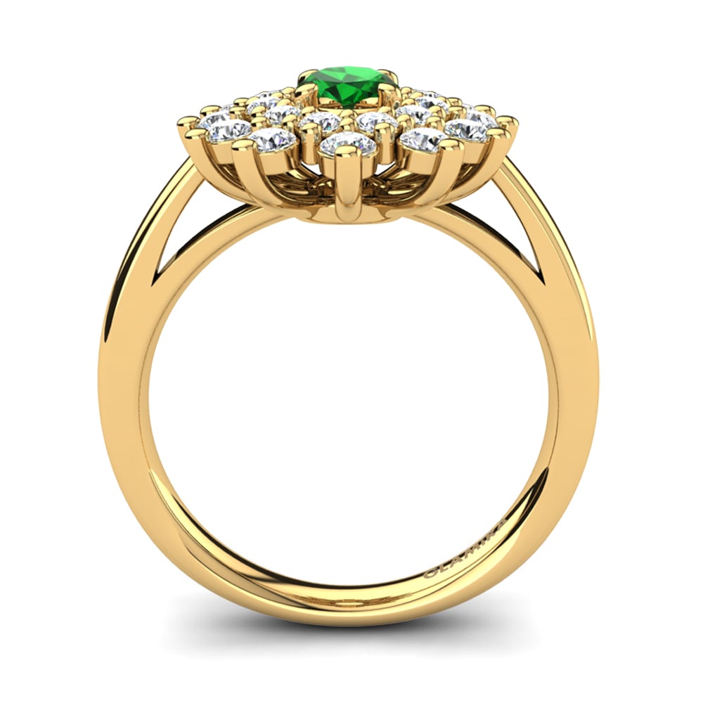 Green Zirconia Engagement Ring Ulrika