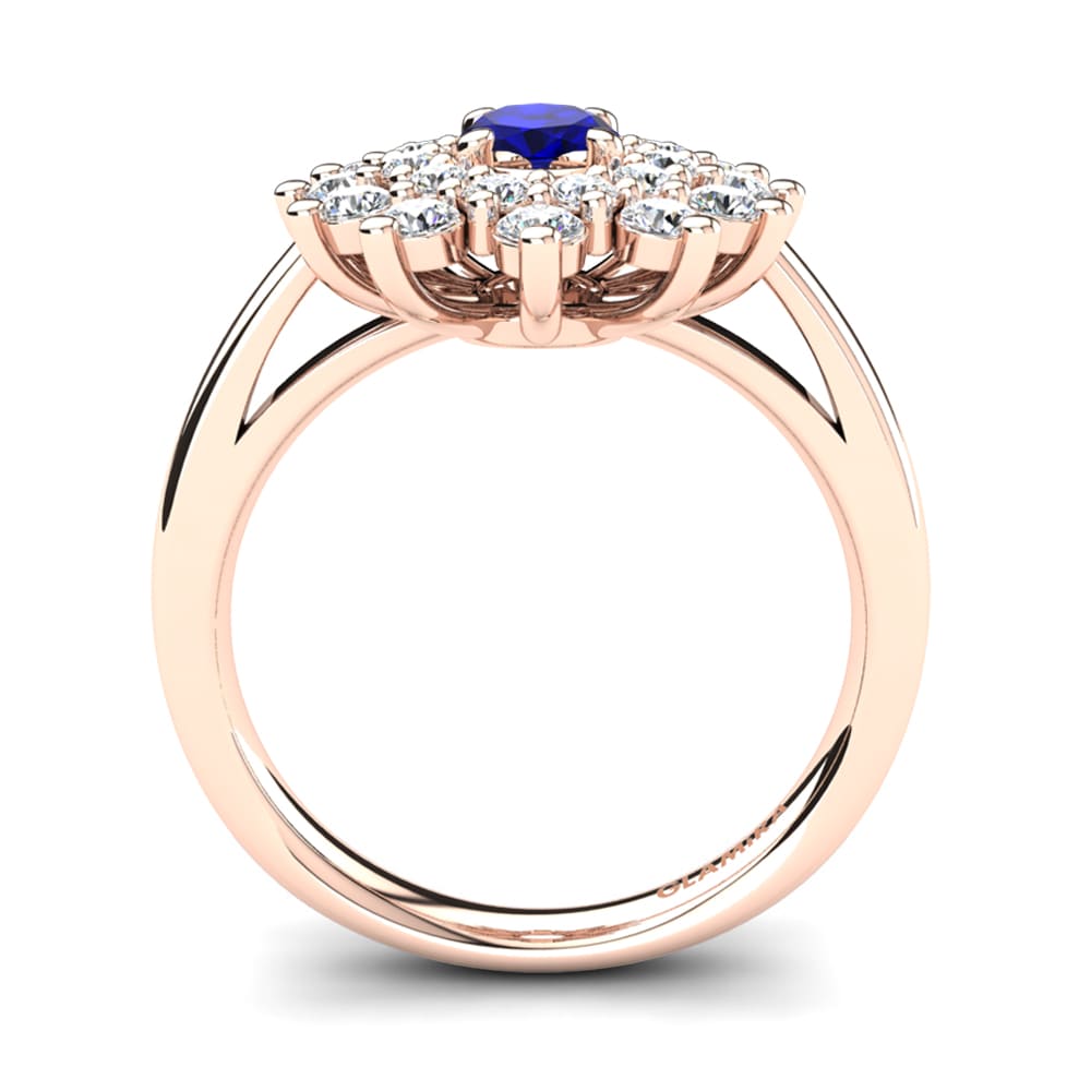 14ct Rose Gold Sapphire Engagement Ring Ulrika