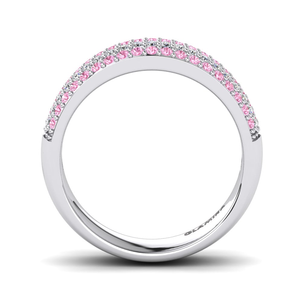 Round Pink Sapphire Ring Vellamo