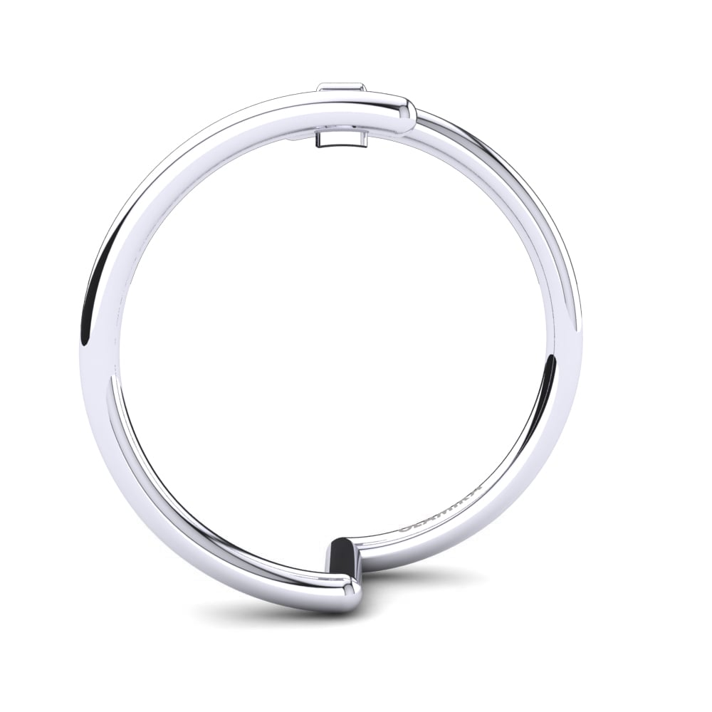 White Silver Dark Blue Zirconia Knuckle Ring Vilmaris