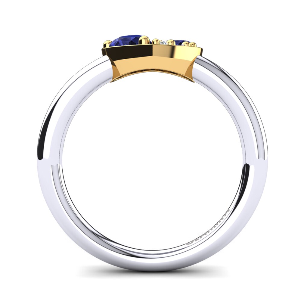 18ct White & Yellow Gold Tanzanite Ring Vitalba