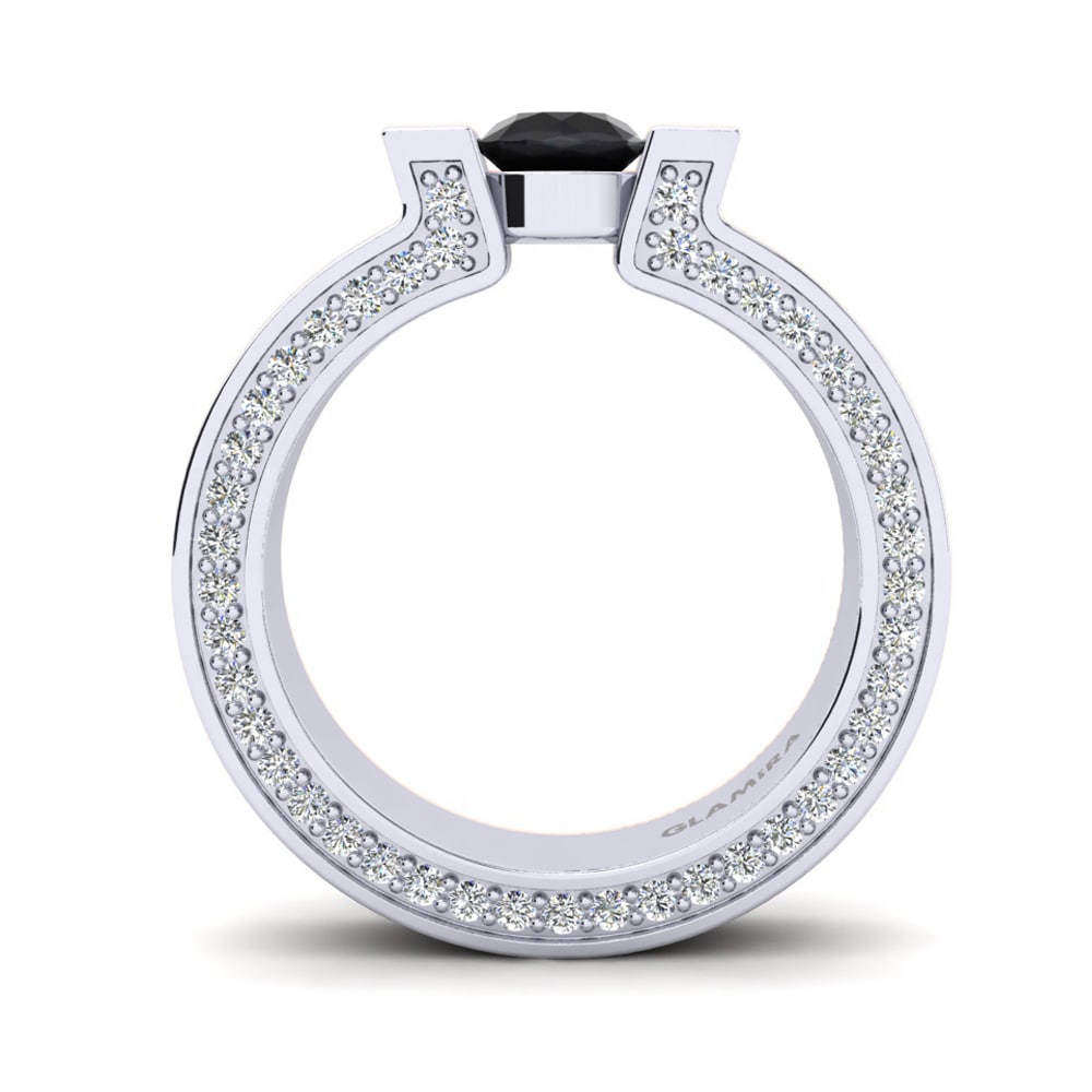 Black Sapphire Engagement Ring Viveca