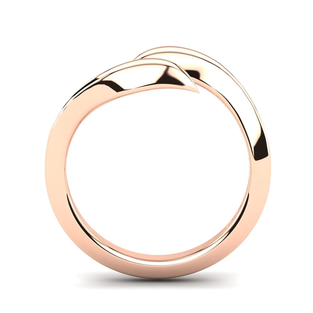14k Oro Rosa Anillo Adherirse