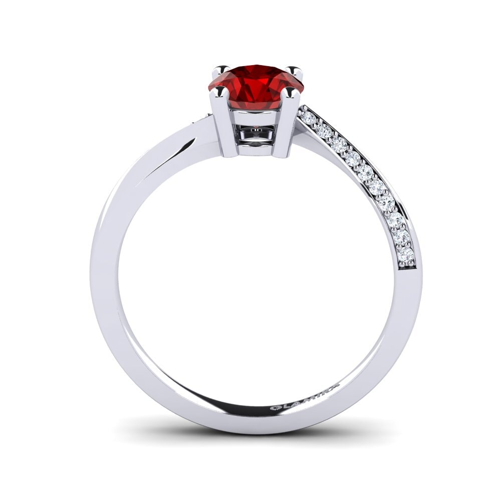 Ruby (Lab Created) Engagement Ring Abella 0.8 crt