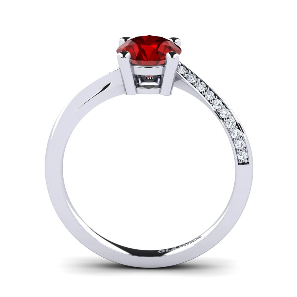 Ruby (Lab Created) Engagement Ring Abella 1.0 crt