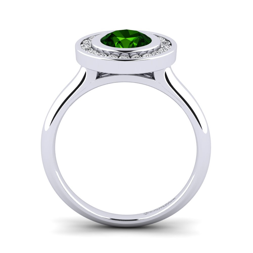 Green Tourmaline Engagement Ring Abigail