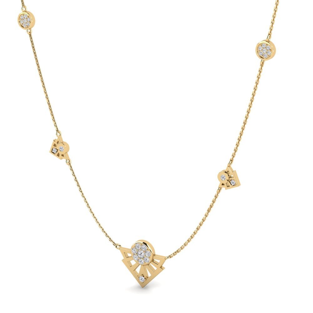 Pedir Collar de Mujer Abrab en corte Redondo 0.07 Quilates 9k Oro ...
