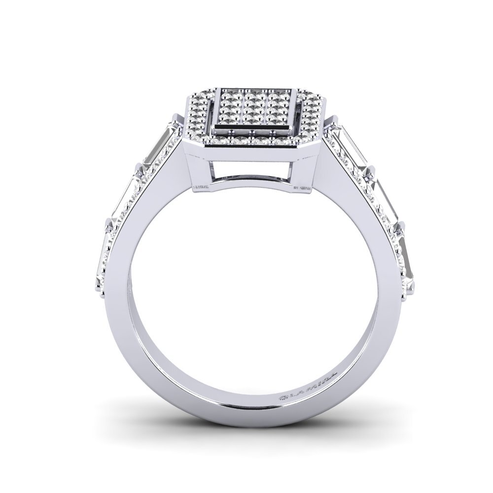 Weißer Saphir Ring Abreuvoire