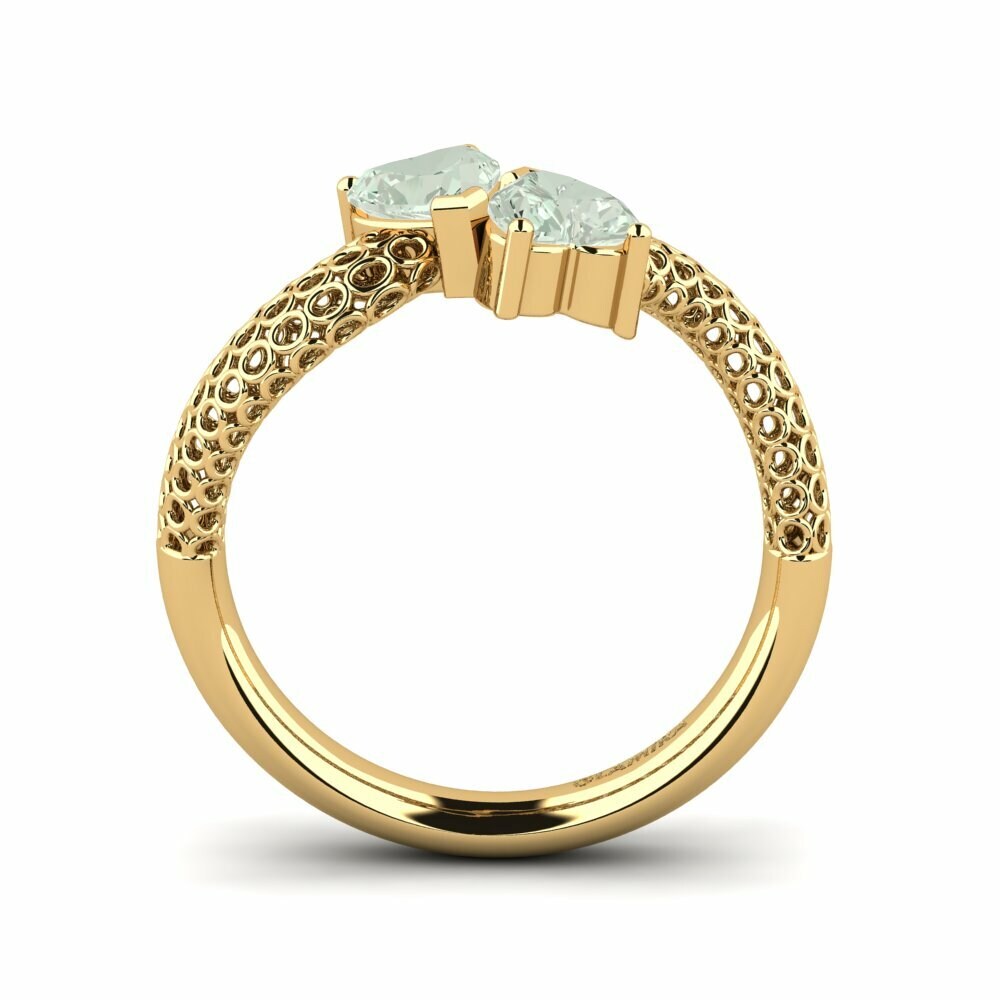 Amatista verde Anillo de compromiso Aconit