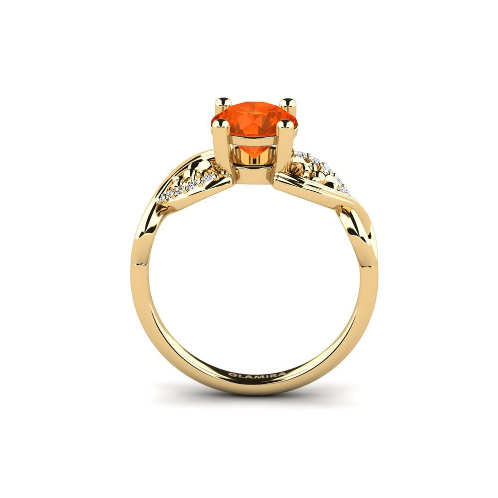 Ópalo Fuego Anillo de compromiso Acrog - Round