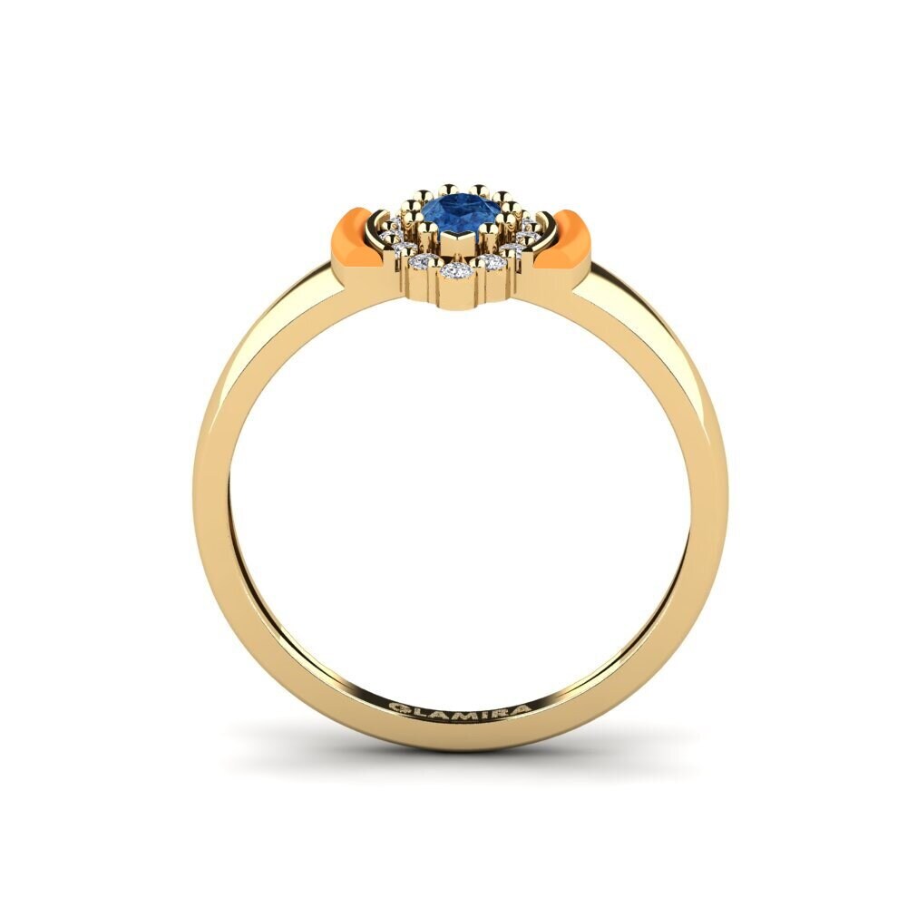 Dunkelblauer Zirkonia Pinker Ring Acworth